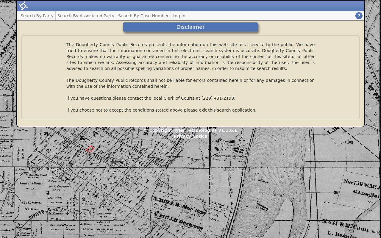 Albany public records search in Dougherty CM Web