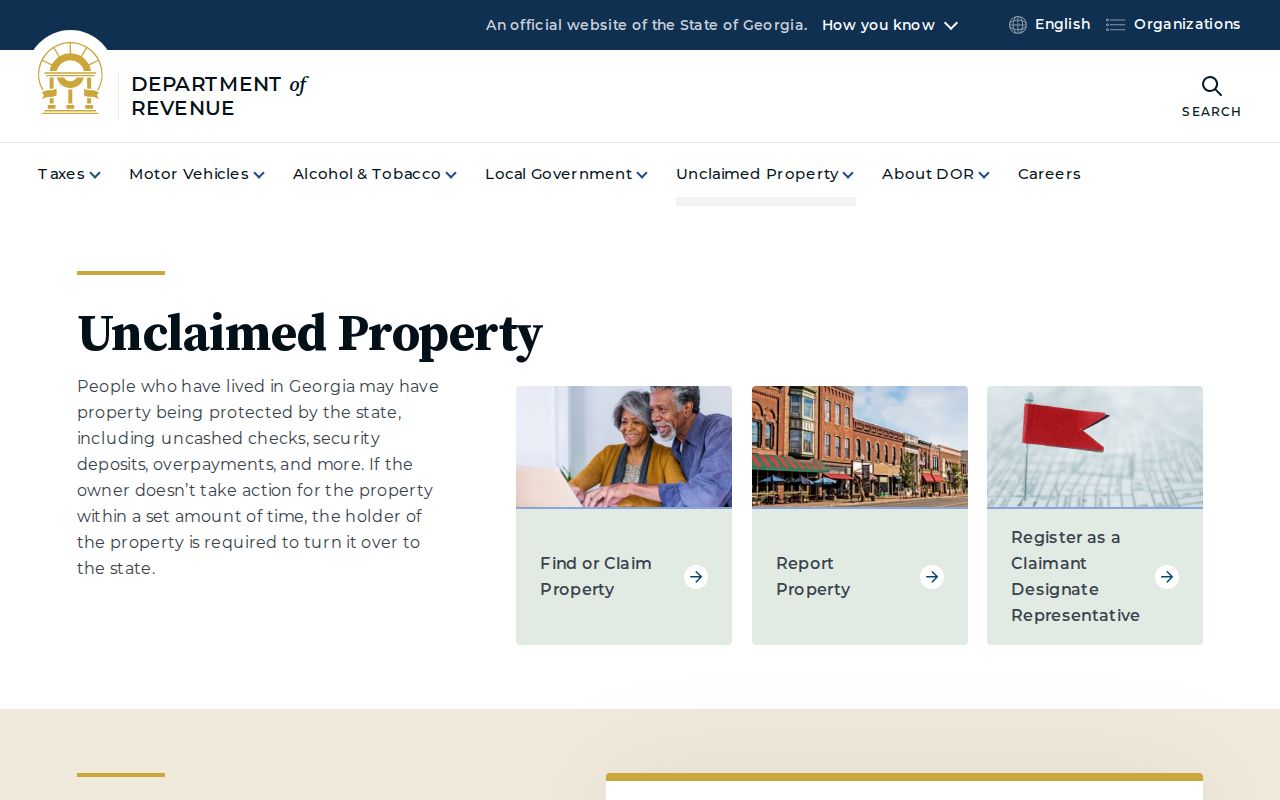 Albany public records route through Georgia unclaimed property